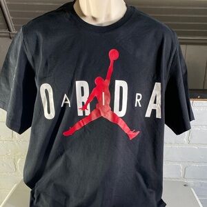Jordan Black Tee with Red Logo